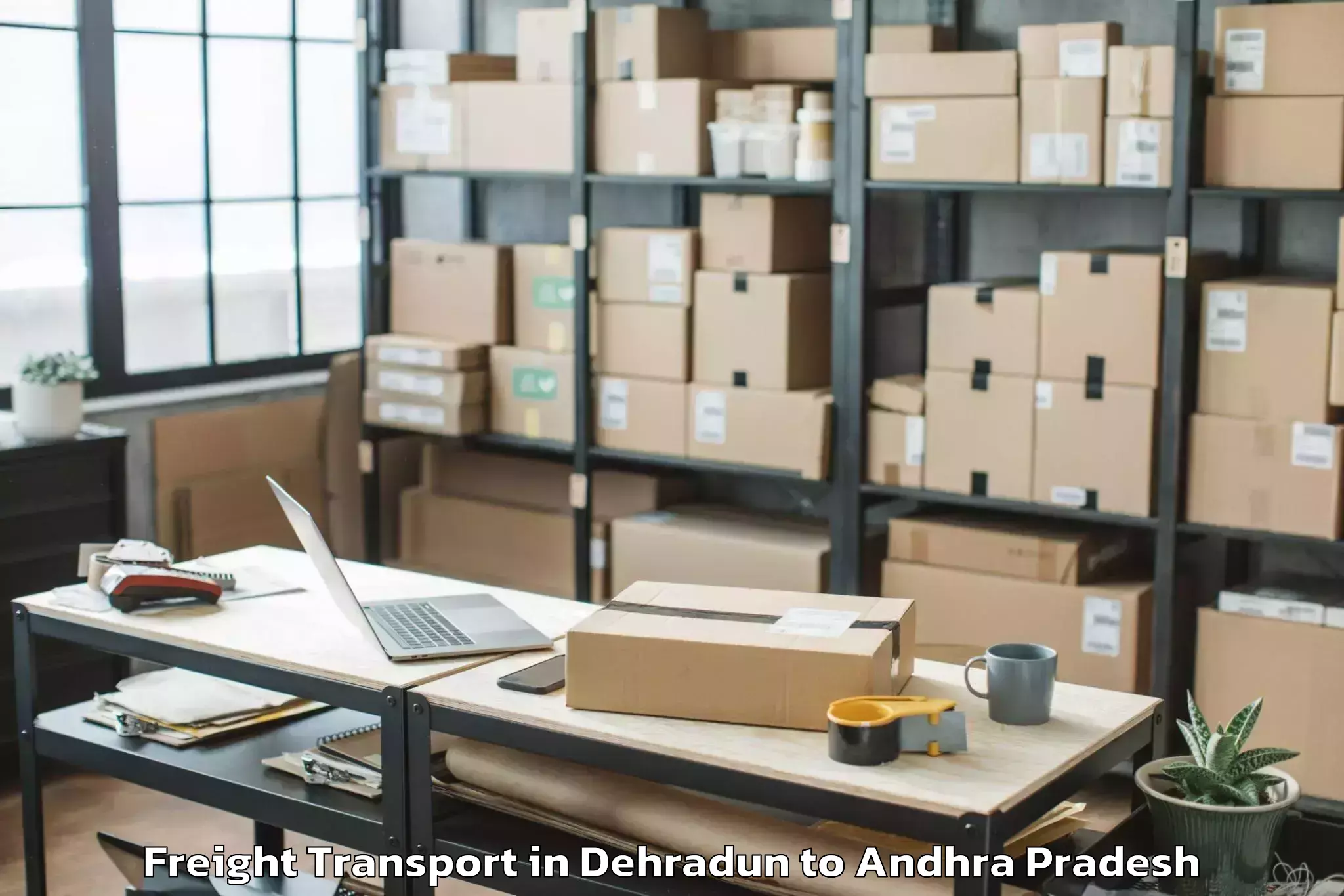 Book Dehradun to Padmanabham Freight Transport Online